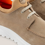 Soho 01 V² - Cappuccino Suede - Sneaker — sole view | Reinhard Frans