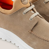 Soho 01 V² - Cappuccino Suede - Sneaker — sole view | Reinhard Frans