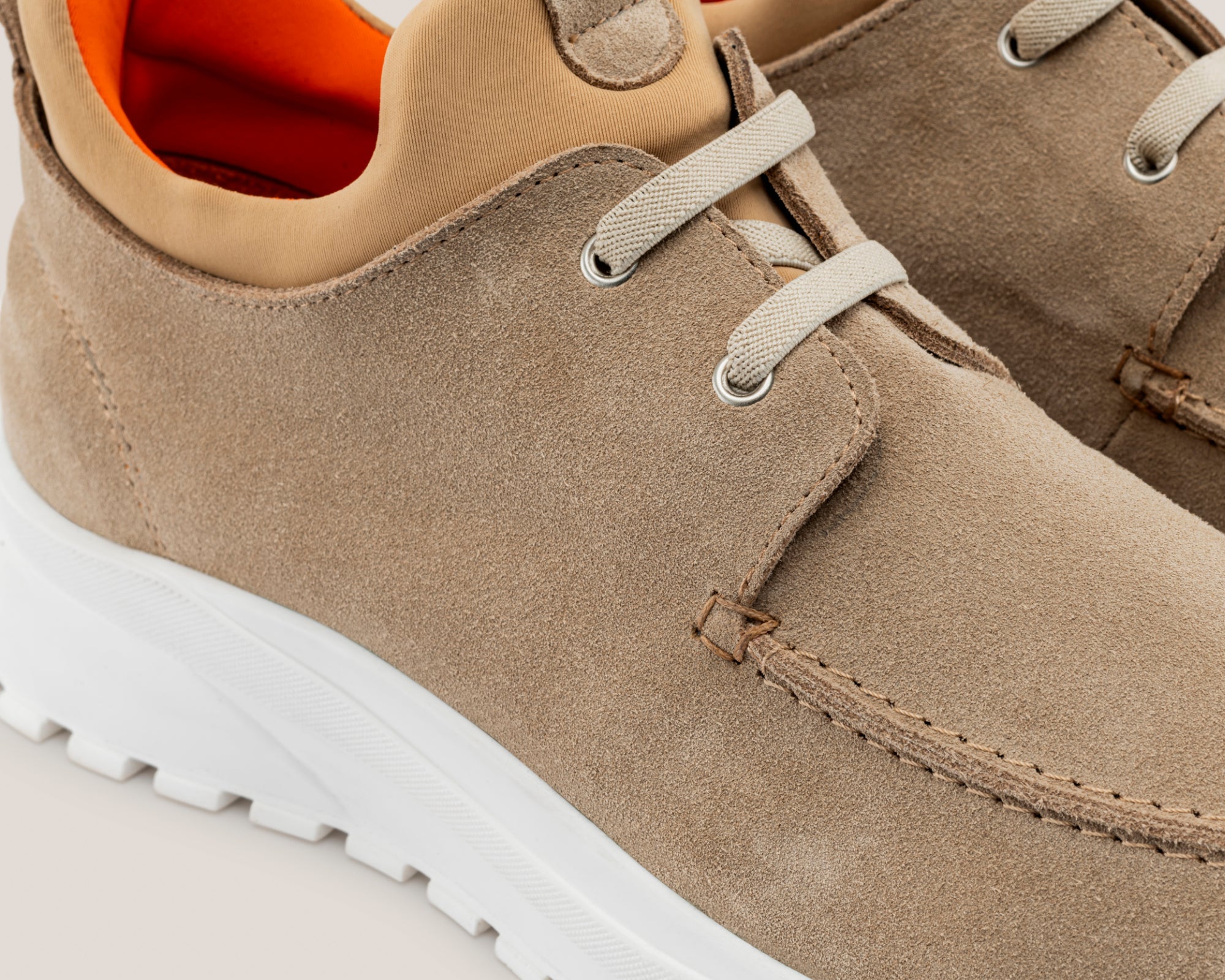 Soho 01 V² - Cappuccino Suede - Sneaker — sole view | Reinhard Frans
