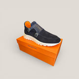 Soho 02 - Dark Navy Suede With Croco - Size 45 | Reinhard Frans