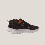 Soho 02 V²- Dark Brown Suede - Sneaker — detail view | Reinhard Frans