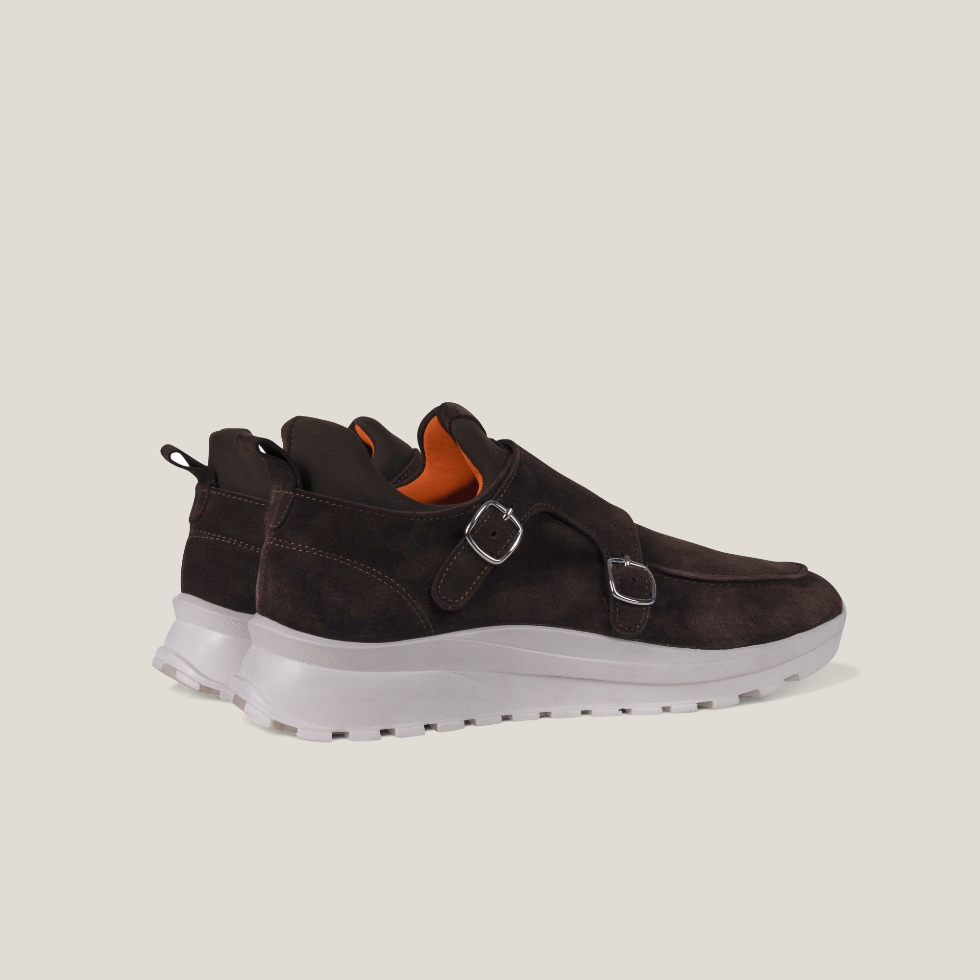 Soho 02 V²- Dark Brown Suede - Sneaker — detail view | Reinhard Frans