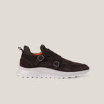 Soho 02 V²- Dark Brown Suede - Sneaker — side view | Reinhard Frans