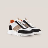 Soho 03 - White Calf Brown Suede Duo - Sneaker — Sneakers | Reinhard Frans