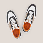 Soho 03 - White Calf Brown Suede Duo - Sneaker — detail view | Reinhard Frans