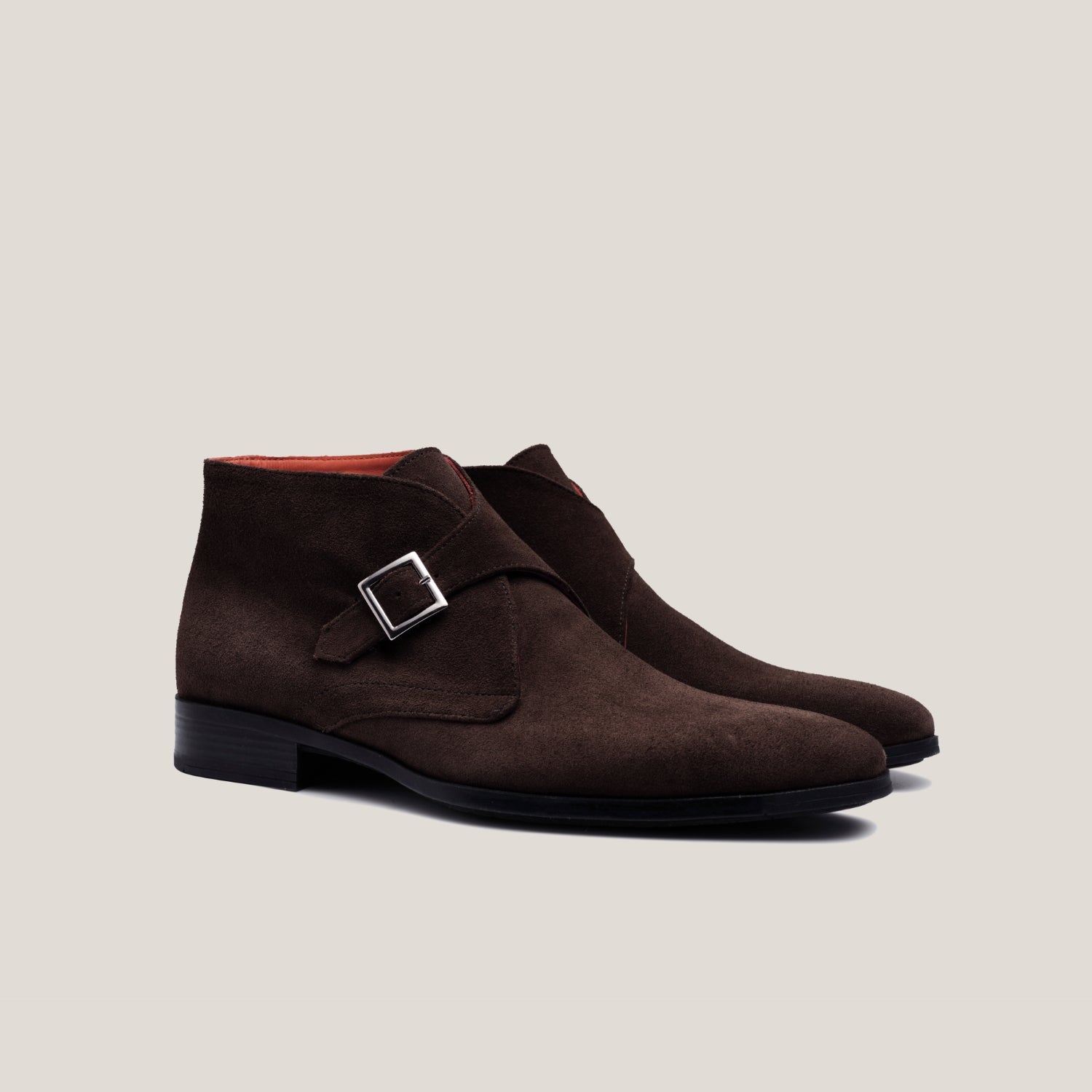 Stockholm - Dark Brown Suede - Monk Strap Boots