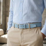 Suede Belt - (Santorini) Light Blue