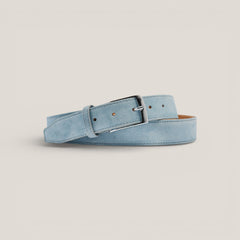 Suede Belt - (Santorini) Light Blue — Belts | Reinhard Frans