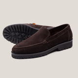 Trento Dunkelbraune Veloursleder Loafers