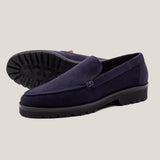 Trento Donkerblauwe Suède Loafers