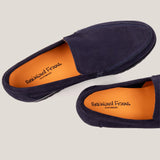 Trento Donkerblauwe Suède Loafers