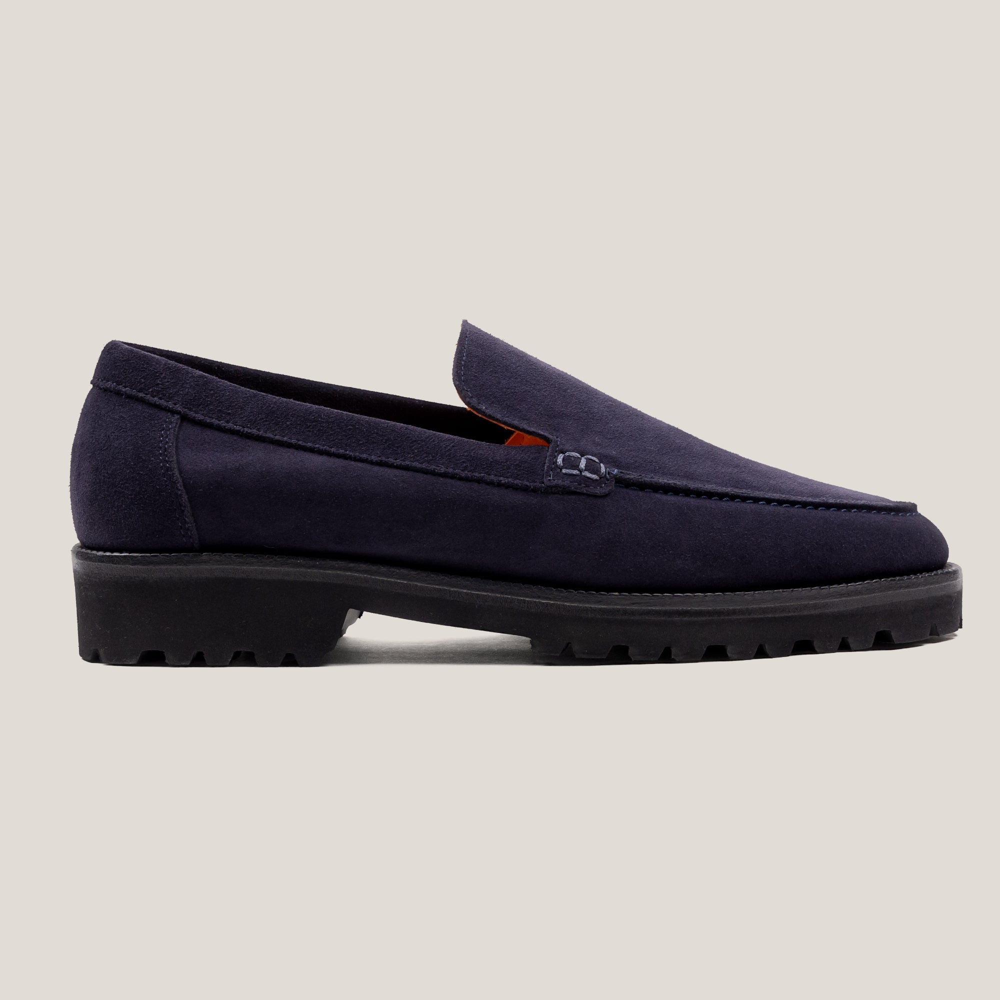 Trento Donkerblauwe Suède Loafers