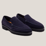 Trento Donkerblauwe Suède Loafers