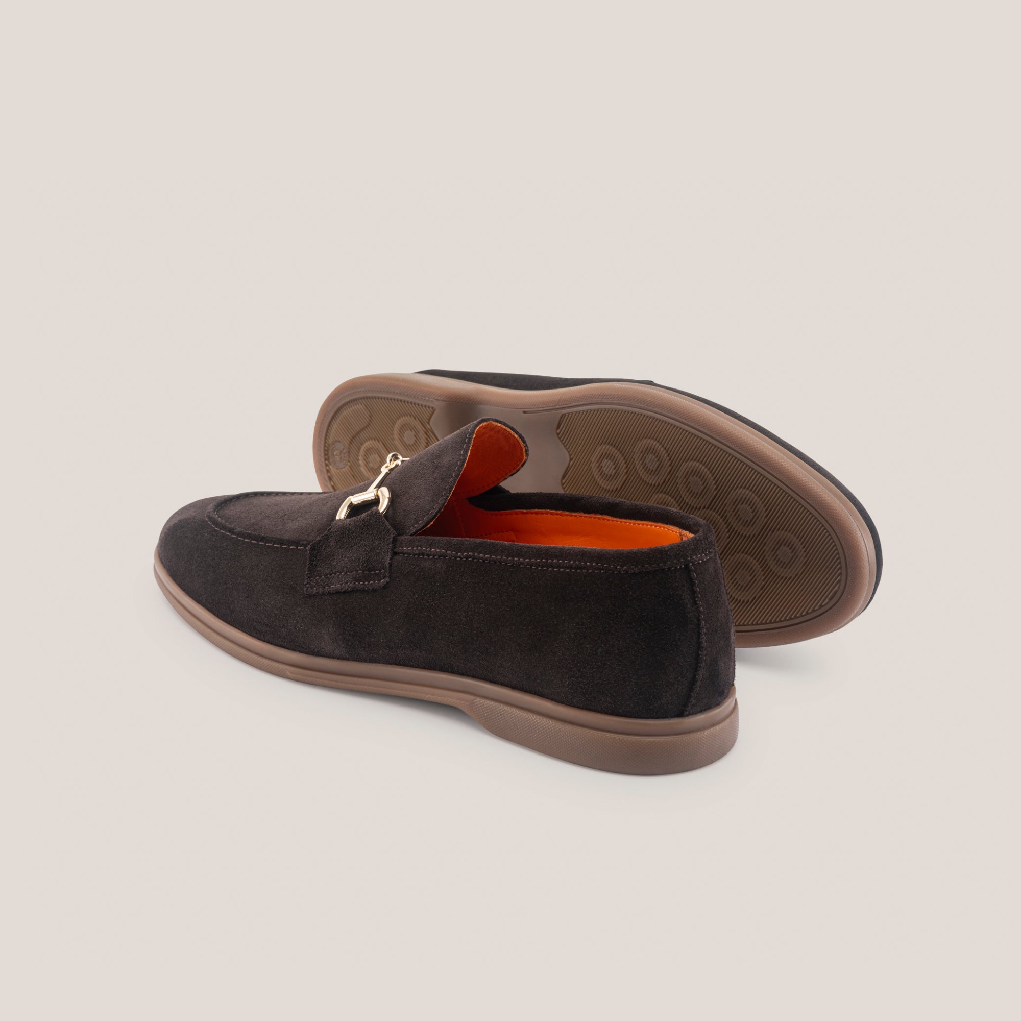 Veneto - Dark Brown Suede - Horse bit loafer — back view | Reinhard Frans