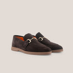Veneto - Dark Brown Suede - Horse bit loafer — Loafers | Reinhard Frans
